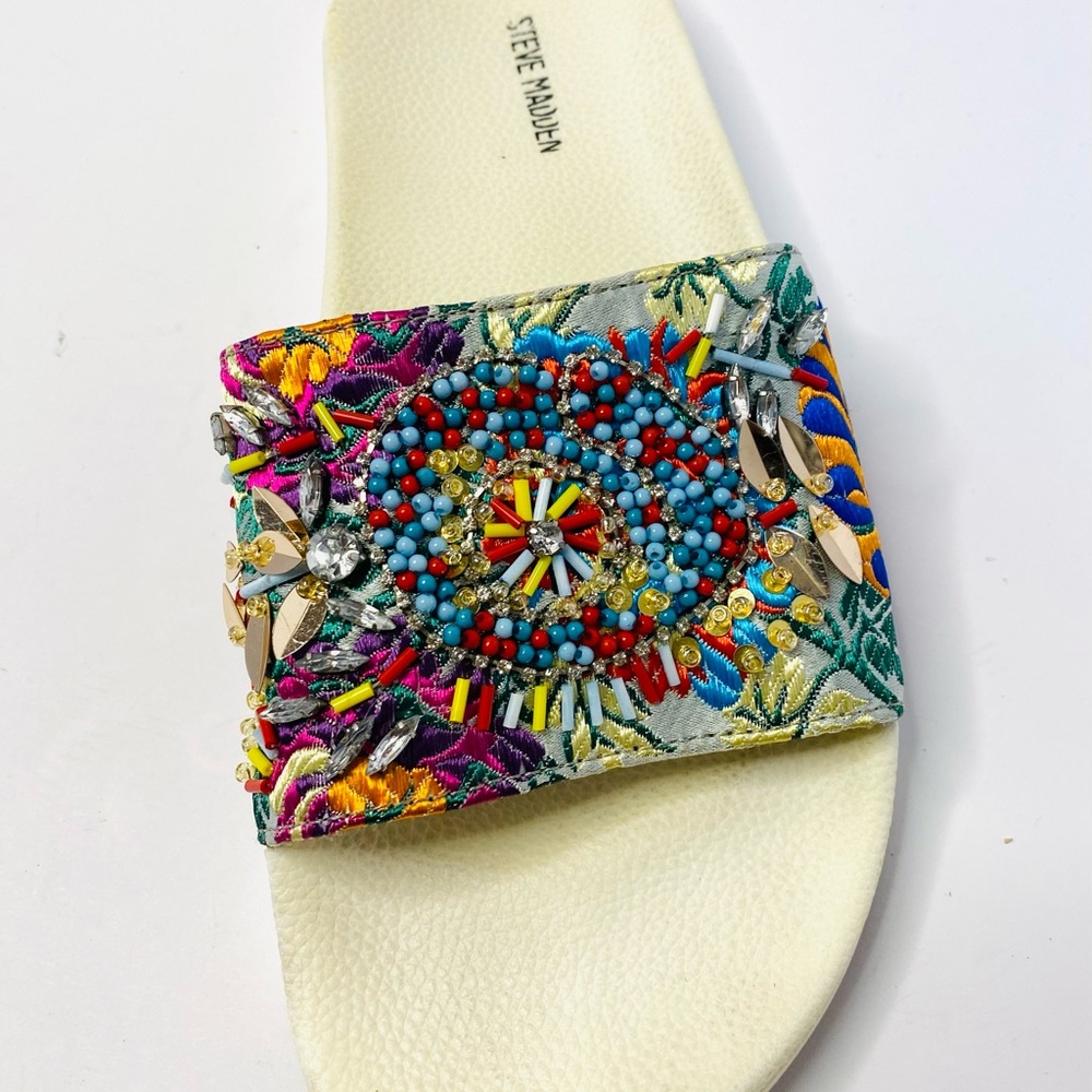 Steve Madden Multicolor Floral Slide Sandals - Picture 4 of 6